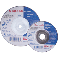 Meule Saitech Ultimate Performance, 4" x 1/4", Arbre 3/8", Oxyde d'aluminium, Type 27 PR Distribution